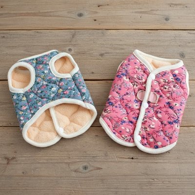 Manteau Chien Fleurs 2 couleurs