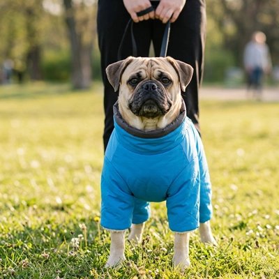 Manteau Chien Salhiv bleu