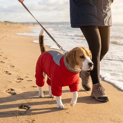Manteau Chien Salhiv rouge