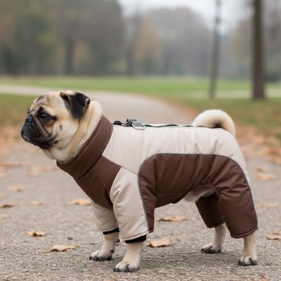 Manteau pour Chien réfléch café