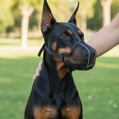 Museliere pour chien​ maille aérée doberman
