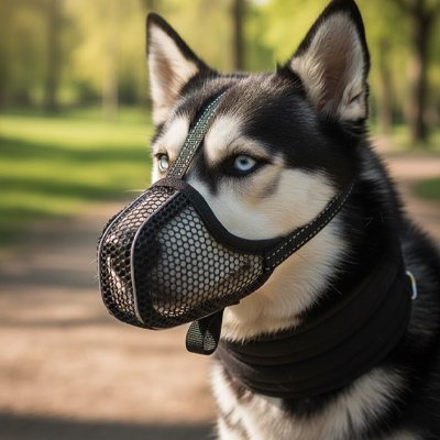 Museliere pour chien​ maille aérée husky