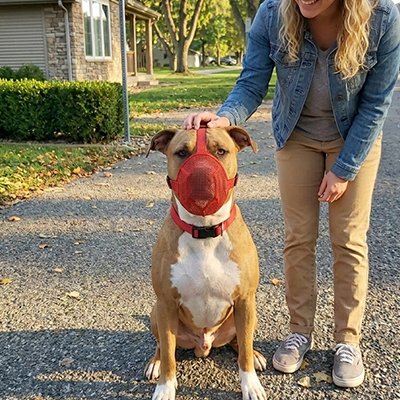 Museliere pour chien maille assis maître