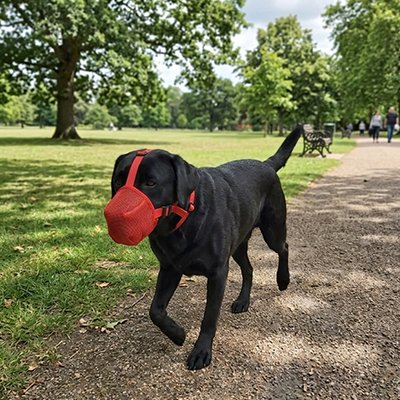 Museliere pour chien maille labrador rouge