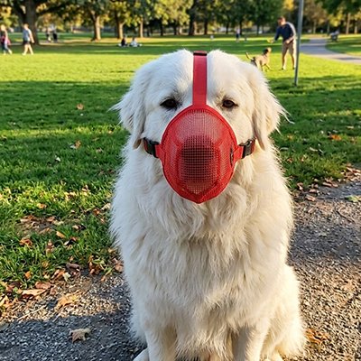 Museliere pour chien maille montagne rouge