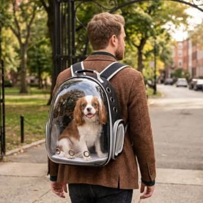 Sac a dos chien spatiaux sans coque