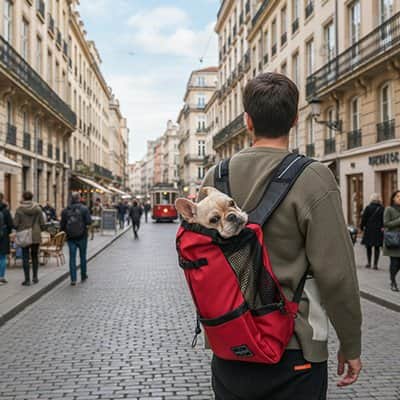 Sac à dos pour Chien Ventext rouge