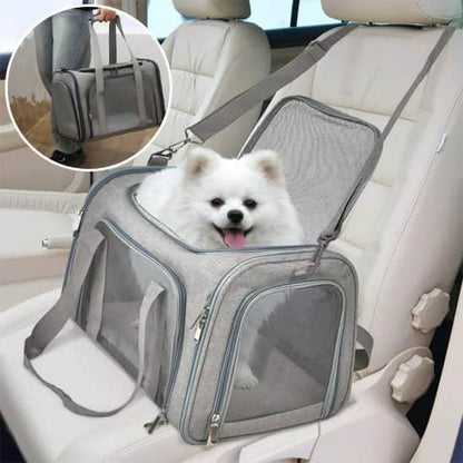 sac de transport chien mesh main