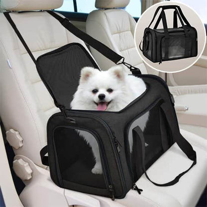 sac de transport chien mesh noir