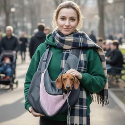 Sac de transport pour Chien Bandou rose ville