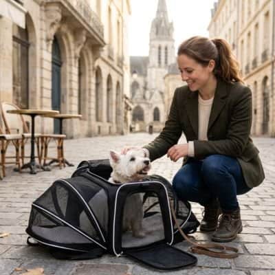 Sac de transport pour Chien Charter blanc