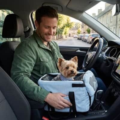 Sac de transport pour Chien Face bleu