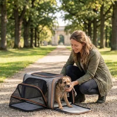 Sac de transport pour Chien pliable orange