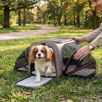 Sac de transport pour Chien pliable rouge