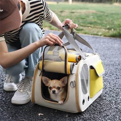 Sac de transport pour Chien Voyage jaune