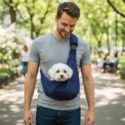 Sac transport pour Chien Bandoul bleu parc